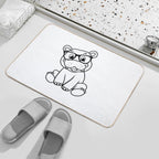 Hip Hip Hipster Hippo  Odorless Bath Mat