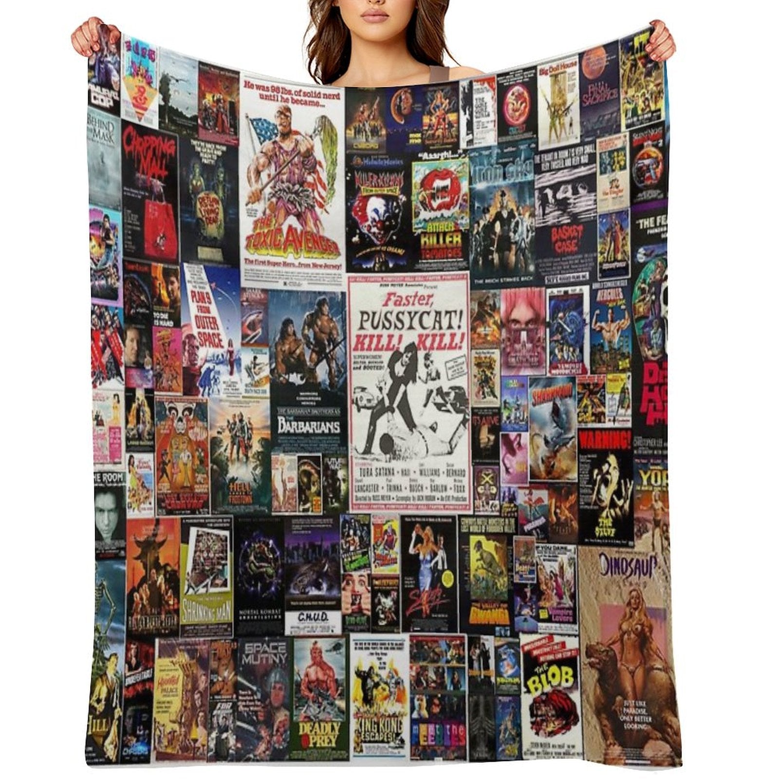 100 Best B-Movies of All Time Collage Lightweight Throw Blanket