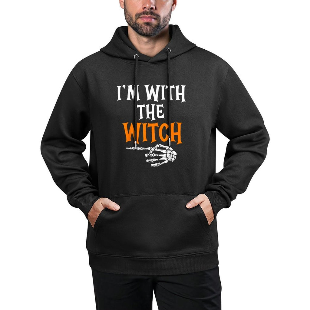 Im With The Witch Funny Couples Costume For Halloween Moisture-Wicking Hoodie