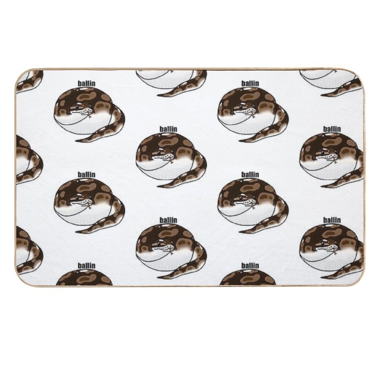 Chunky Ballin Ball Python  Non-Slip Bath Mat