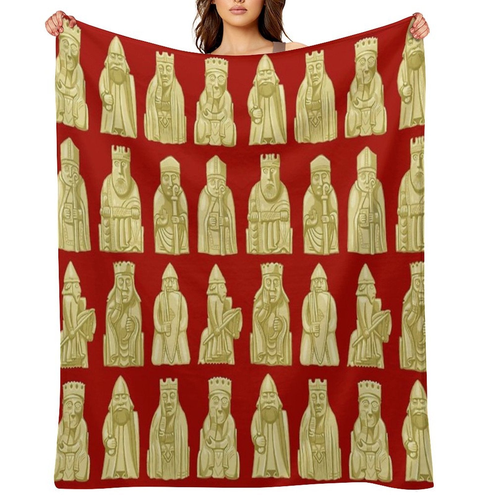 Lewis Chessmen Durable Throw Blanket