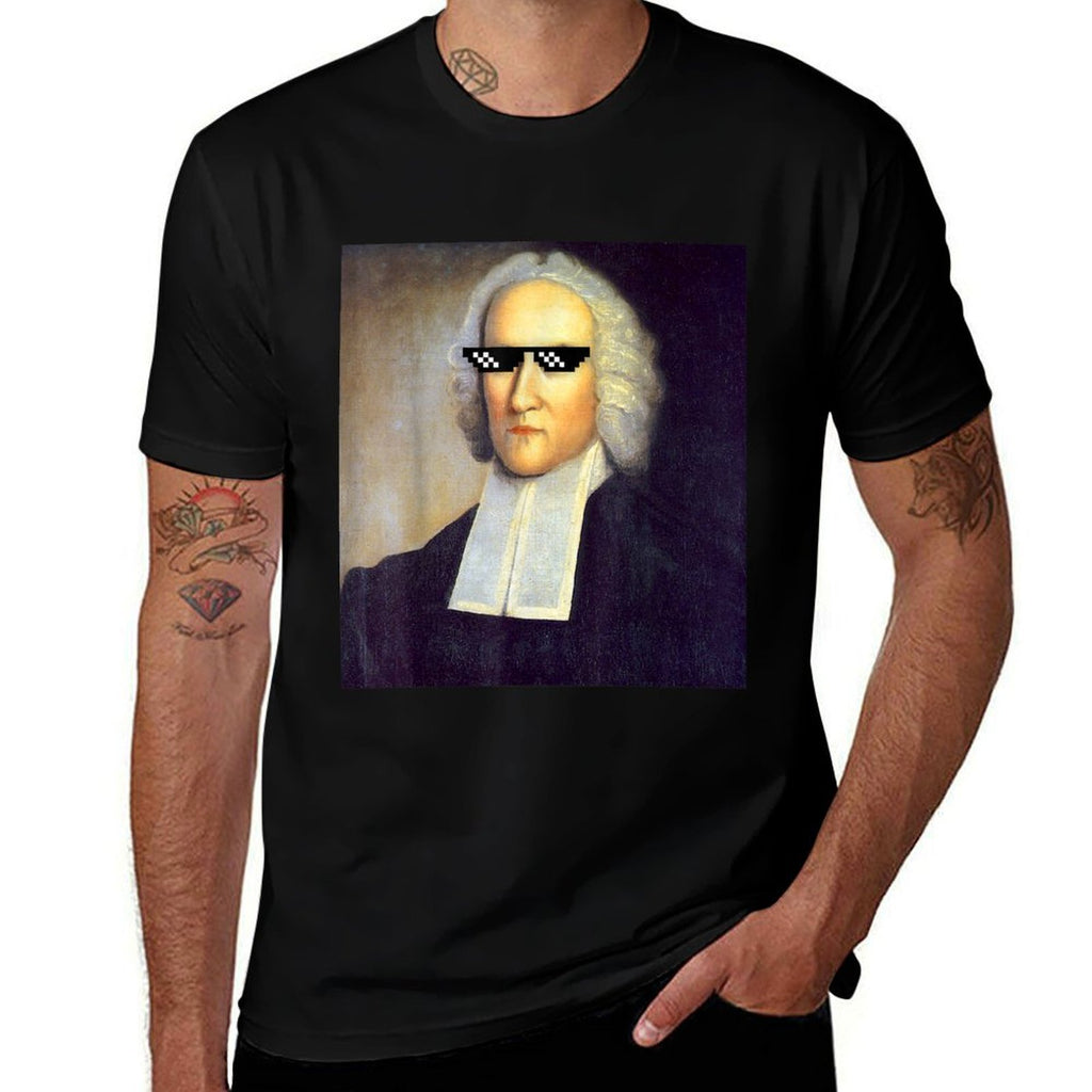 Funny Jonathan Edwards Theology Sunglasses Meme  Vintage-inspired T-Shirt