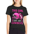This Girl Loves Her Cowboys Football American Lovers Cowboys  Soft T-Shirt