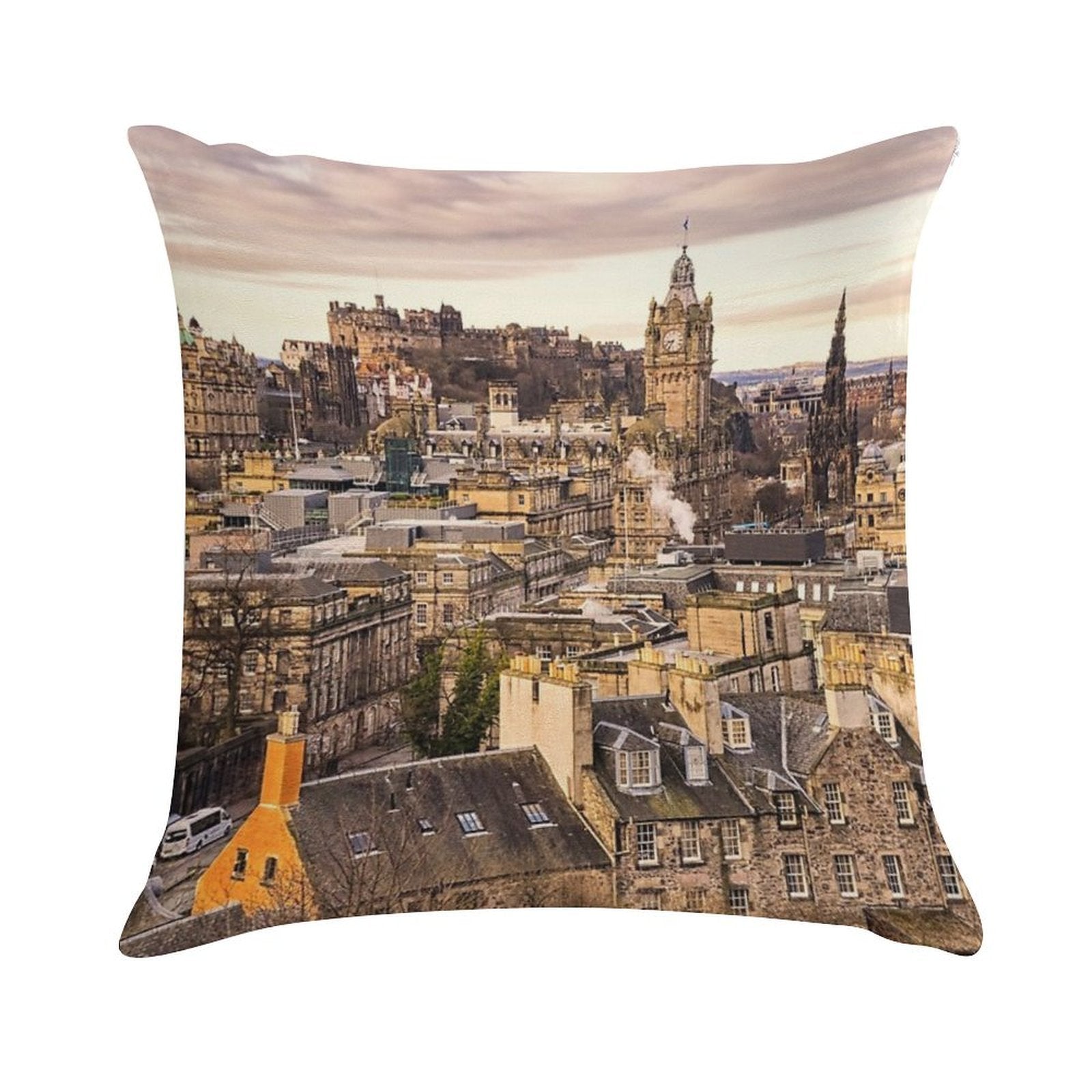Edinburgh Morning Soft Easy Maintenance Throw Pillow
