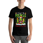 I Found The Pickle Christmas 2025 Santa Reindeer Elf Pickles  Fade-proof Color T-Shirt