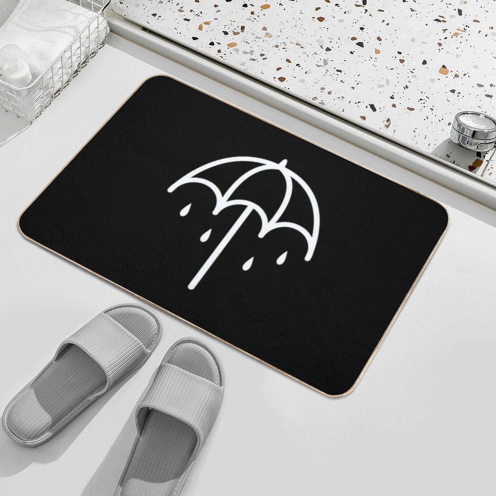 White Umbrella  Eco-Friendly Bath Mat