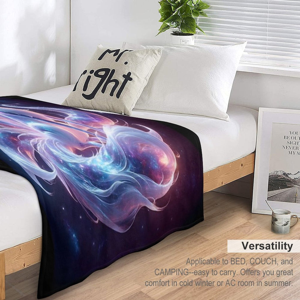 Celestial Kitsune Quick-dry Throw Blanket