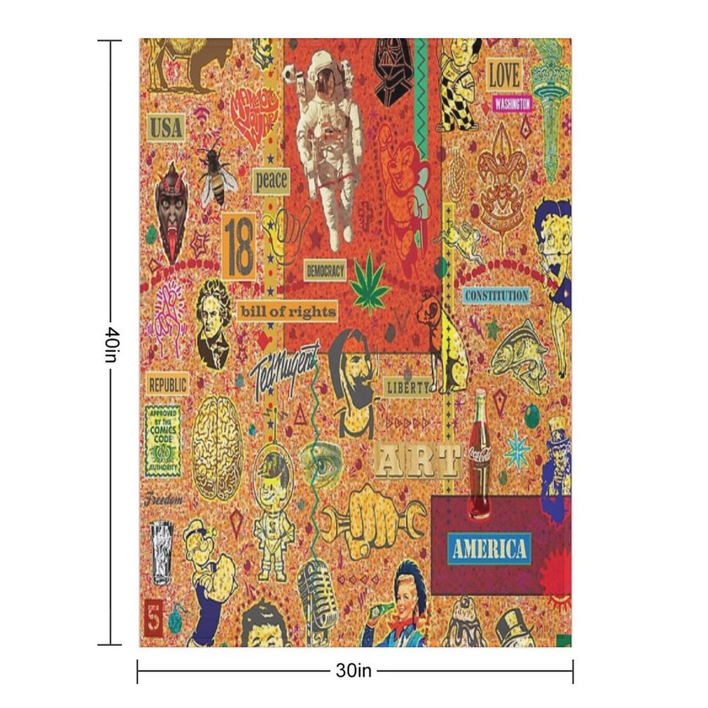 Character Collage-1 Comfort Throw Blanket