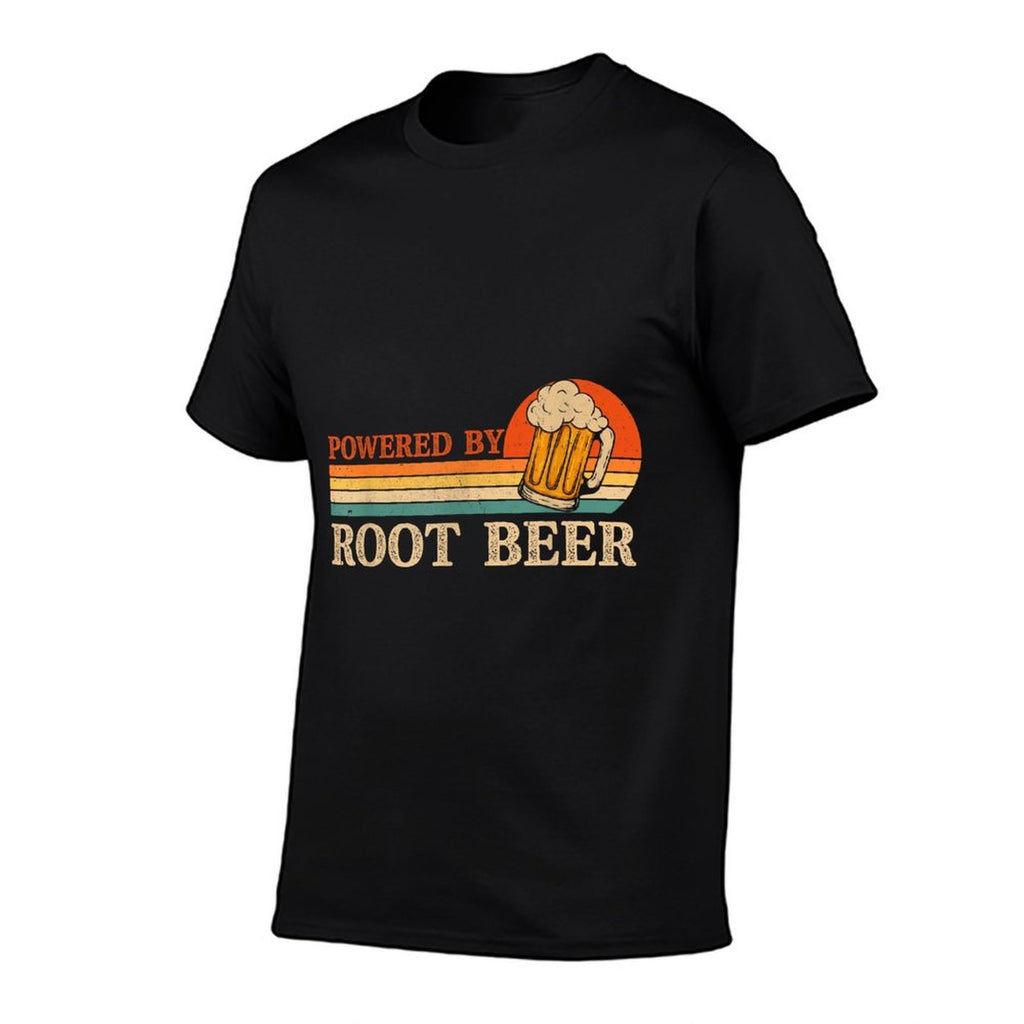 Vintage Powered By Root Beer Funny Drinking  Odor-resistant T-Shirt