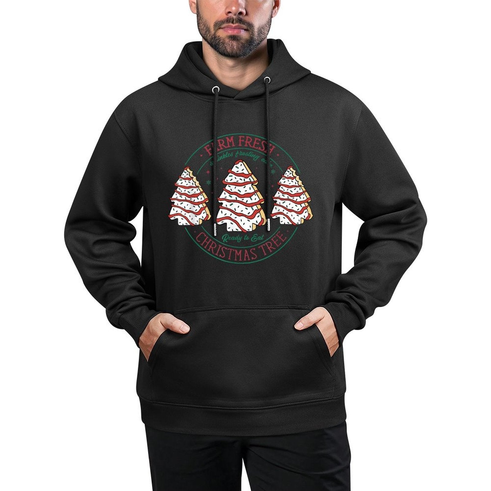 Farm Fresh Christmas Tree Frosting Frosted Cake Debbie Pilling-Resistant Hoodie