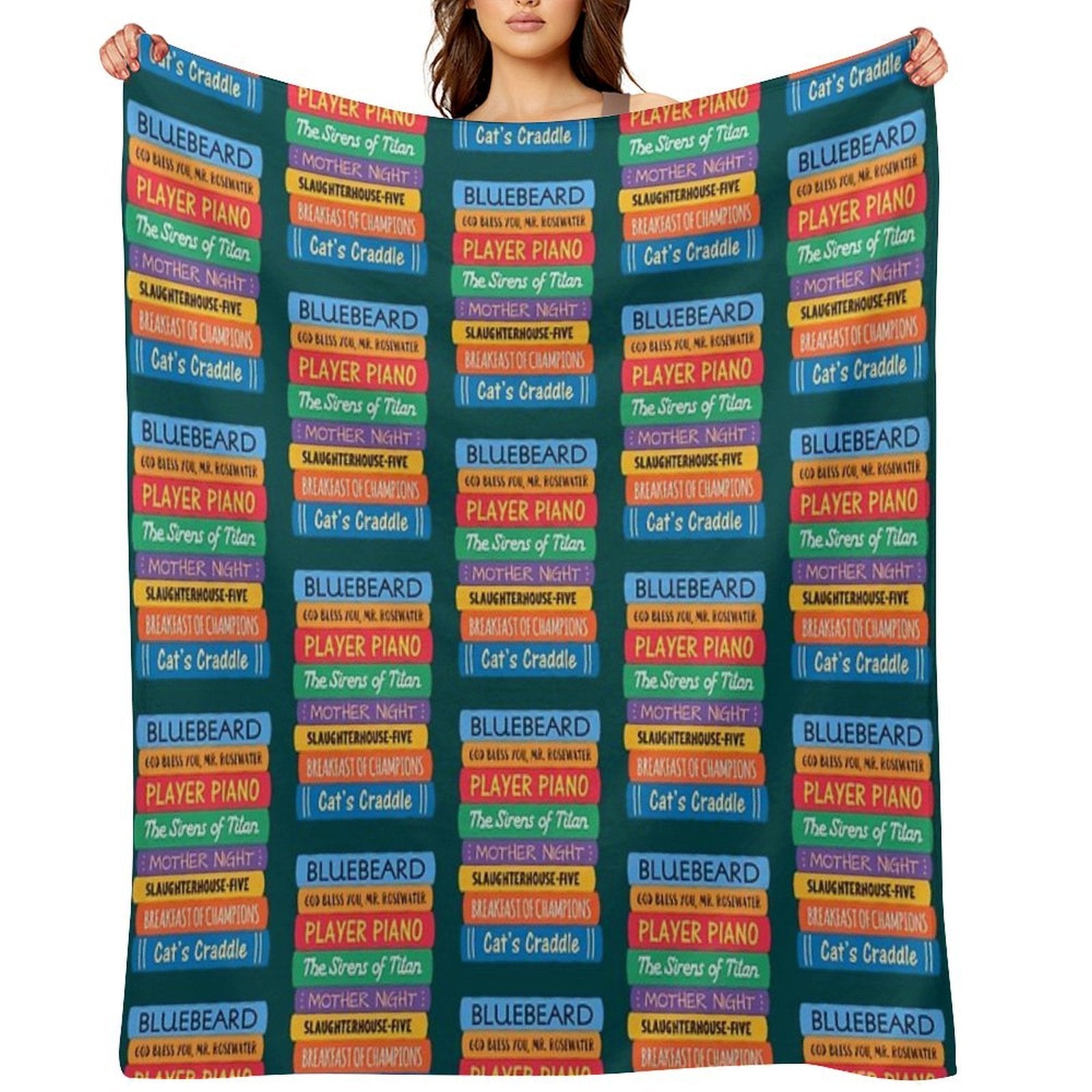 Kurt Vonnegut Books All-season Throw Blanket