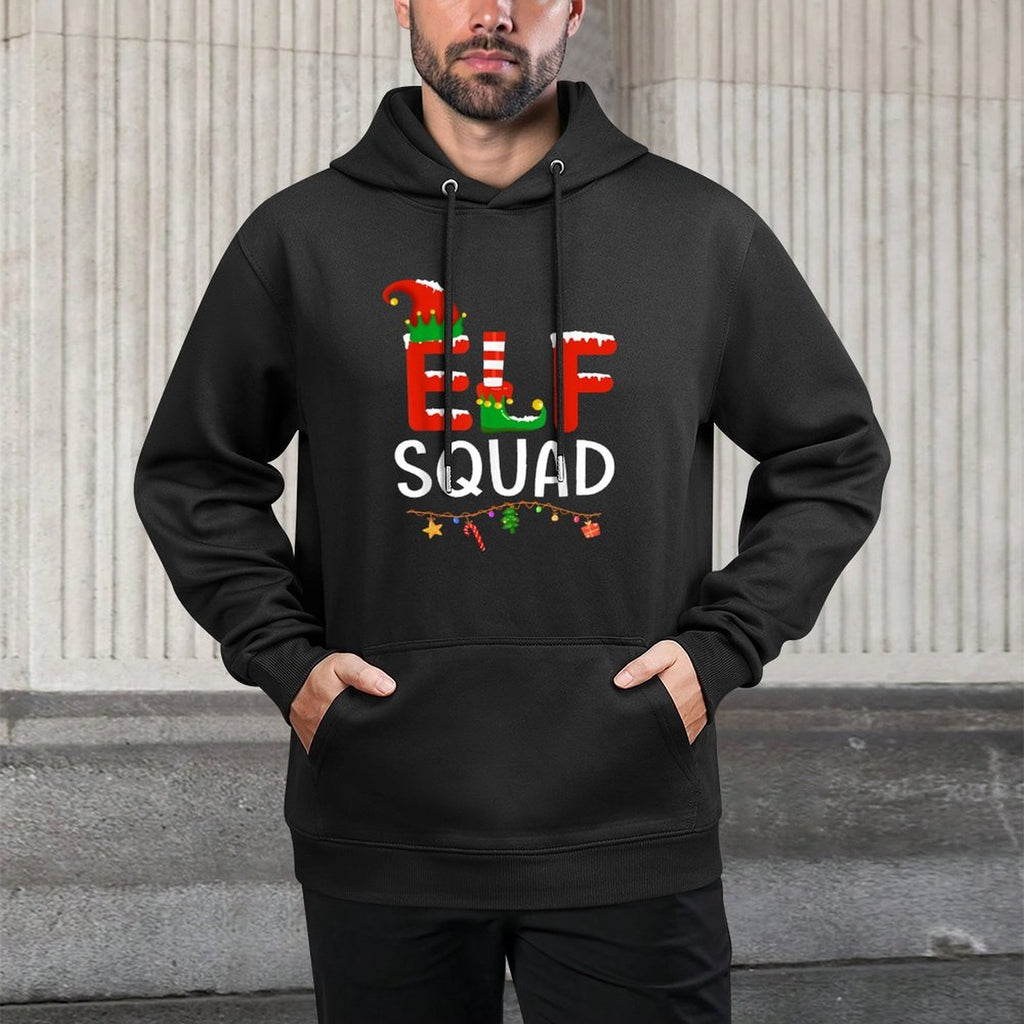 Elf Family Christmas Matching Pajamas Men Women Elf Squad Colorfast Hoodie