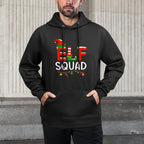 Elf Family Christmas Matching Pajamas Men Women Elf Squad Colorfast Hoodie