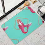 Love Is Like A Mermaid  Fade-Resistant Bath Mat
