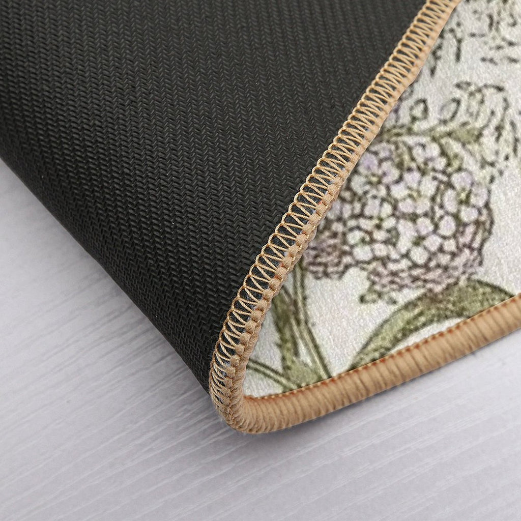 Blue Flower And Other Thing.  Repositionable Bath Mat