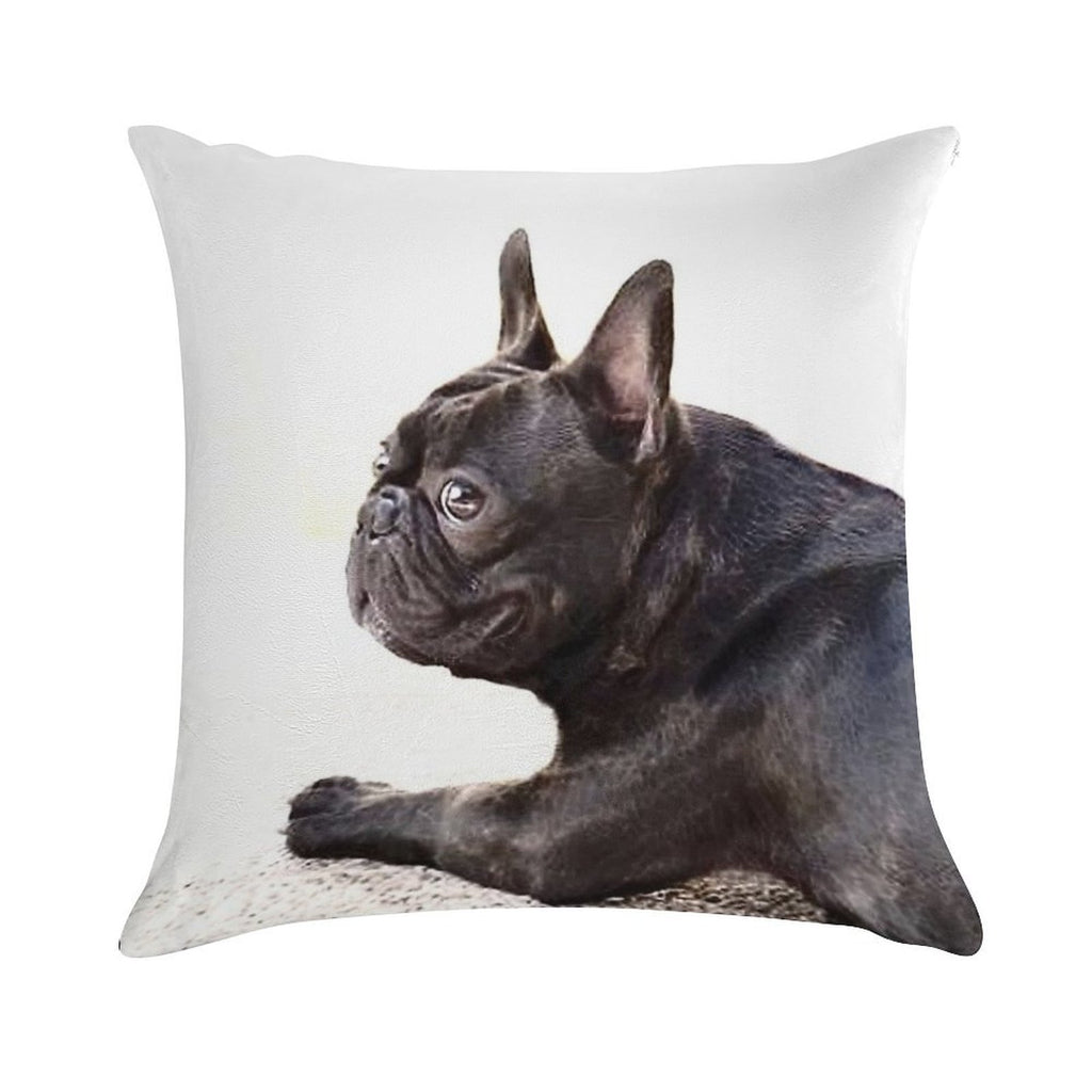 French Bulldog Soft Hidden Zipper Throw Pillow