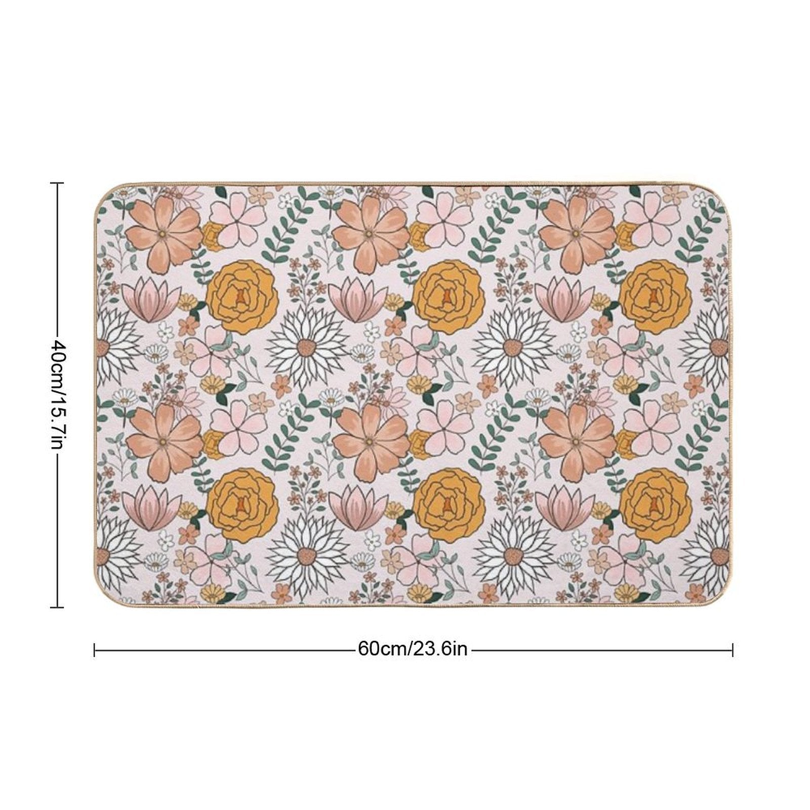 English Tea Party  Easy Maintenance Bath Mat