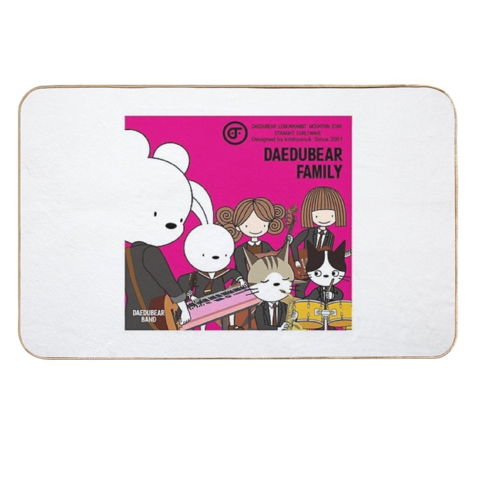 Daedubear Band Durable Bath Mat