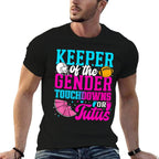 Touchdown Or Tutus Funny Keeper of Gender Baby Reveal Party  Relaxed-fit T-Shirt