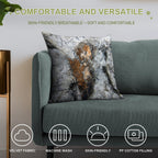 Copper Mica Soft Hidden Zipper Throw Pillow