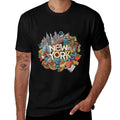 New York City NYC Iconic Skyline Big Apple Gift Souvenir  Polyester Blend T-Shirt