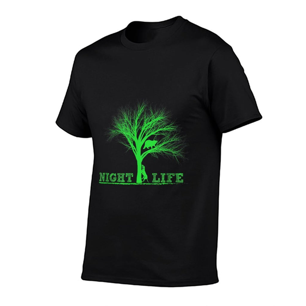 Raccoon Coon Hunting Night Life Raccoon Gifts  Tagless Design T-Shirt