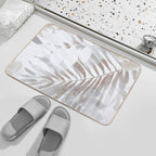 Beige Leaves Durable Bath Mat