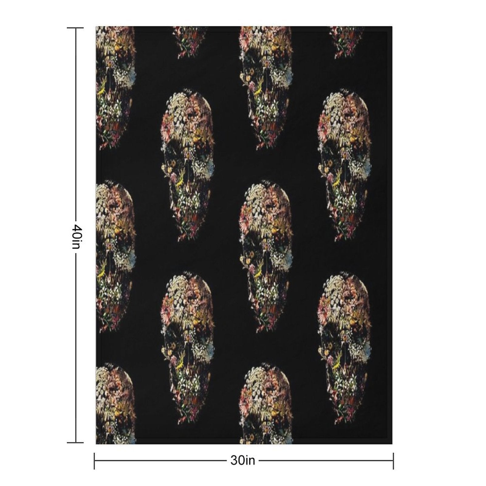 Smyrna Skull Lightweight Throw Blanket