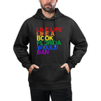 Live Like Book In Florida. LGBTQ Rainbow Gift, LGBTQIA Pride Shape Retention Hoodie