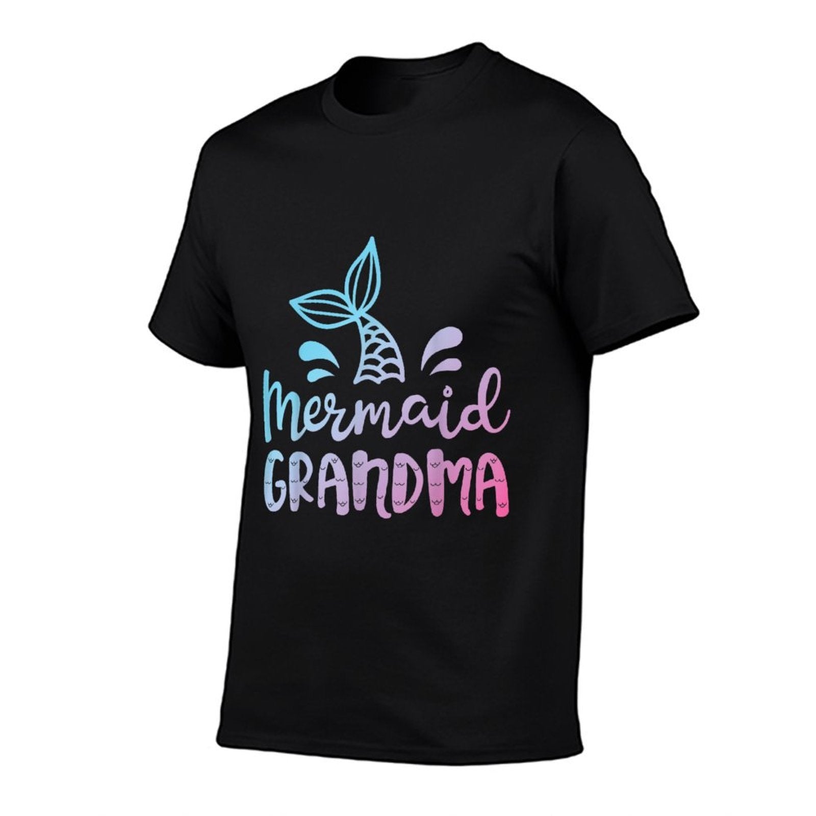 Mermaid Grandma Funny Grandmother Family Matching Birthday  Wrinkle-resistant T-Shirt
