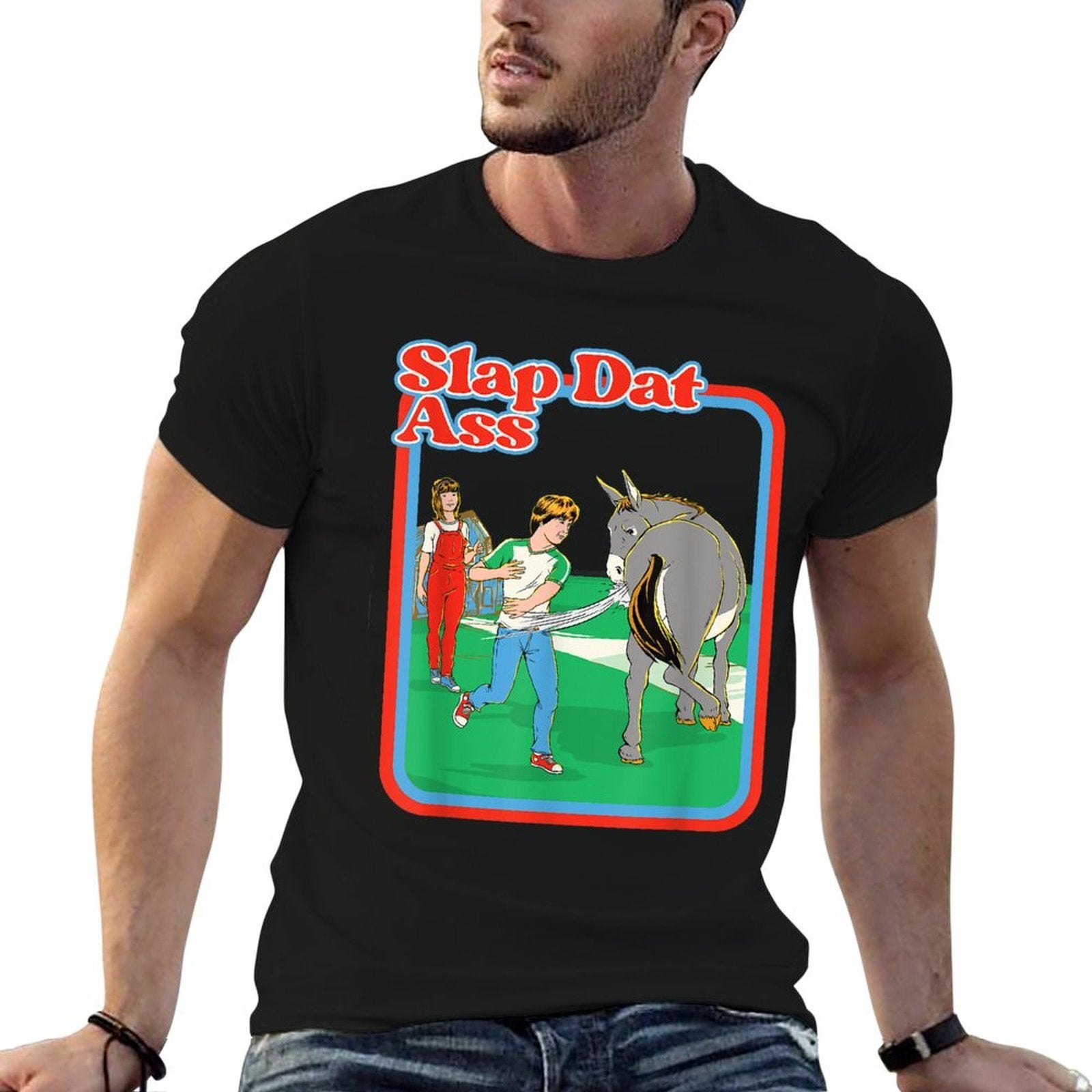 Slap Dat Ass Vintage Funny Meme - Vintage Child Game  Tagless Design T-Shirt