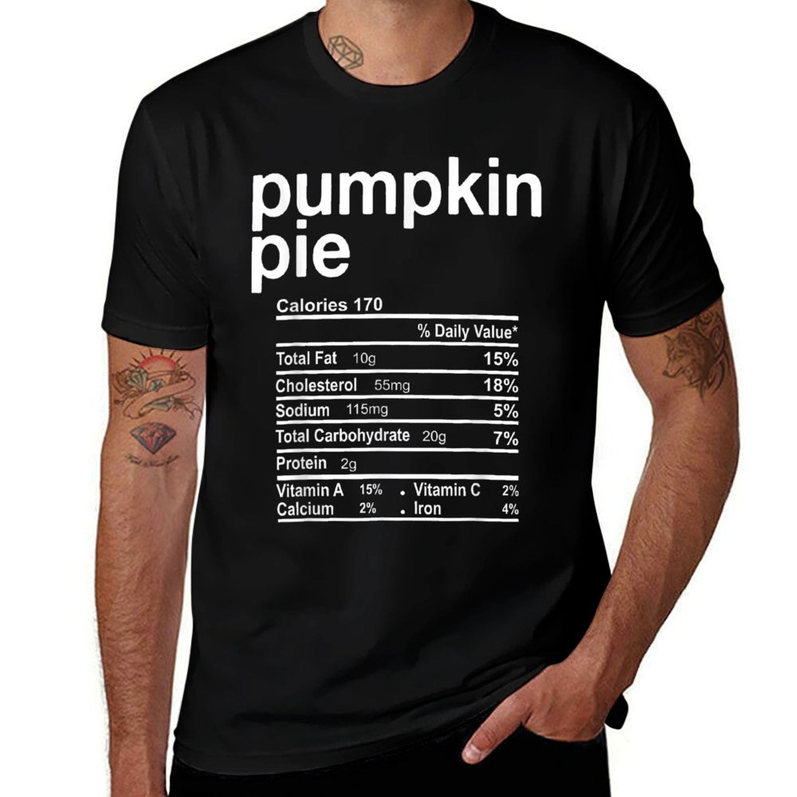 Pumpkin Pie Nutrition Facts Funny Thanksgiving Christmas  Soft T-Shirt