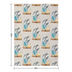 Dolphins Jumping from Old Book Watercolor Illustration Wrinkle-free Throw Blanket