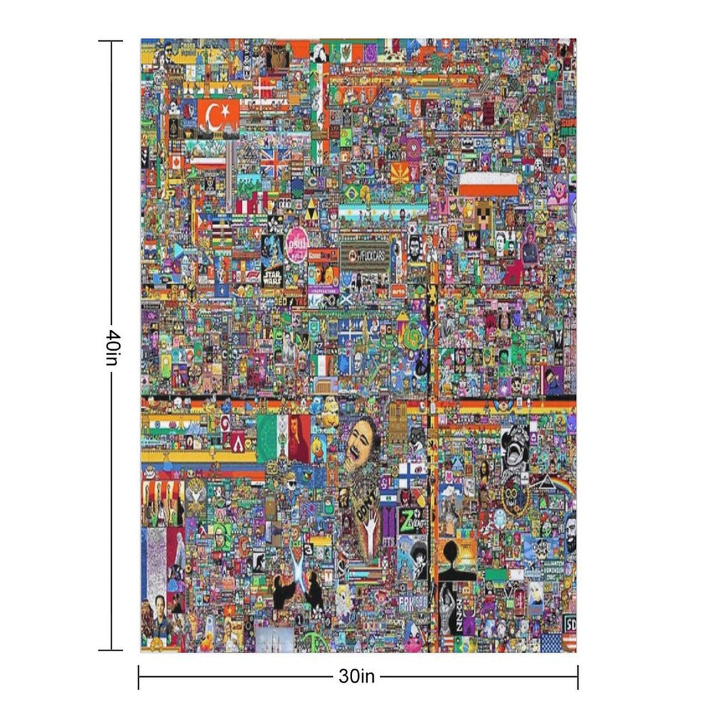 Reddit RPlace Premium Throw Blanket