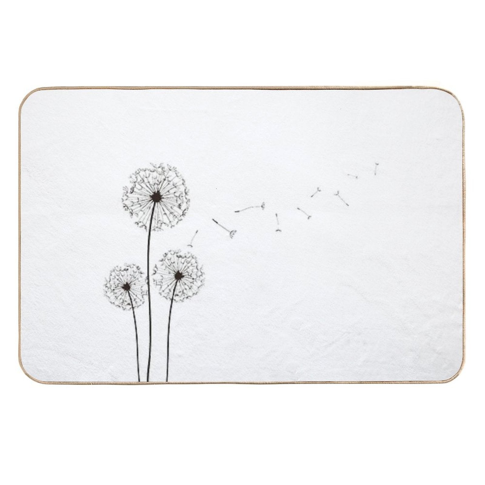 Dandelion Art Nature Design for Home Decor And Accessories  Non-Slip Bath Mat