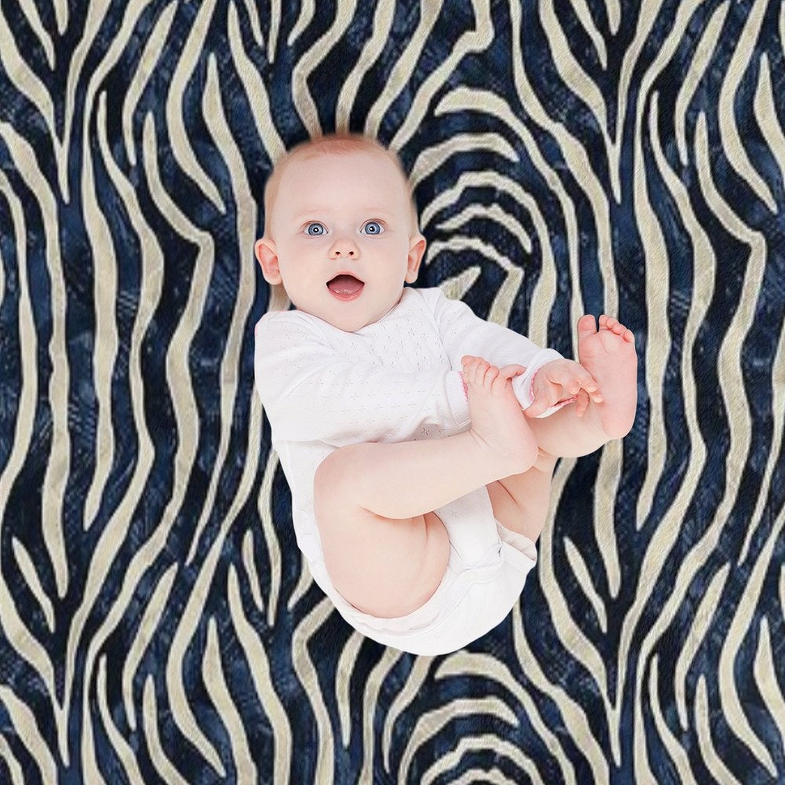 Tropical Zebra Fusion Quick-dry Throw Blanket