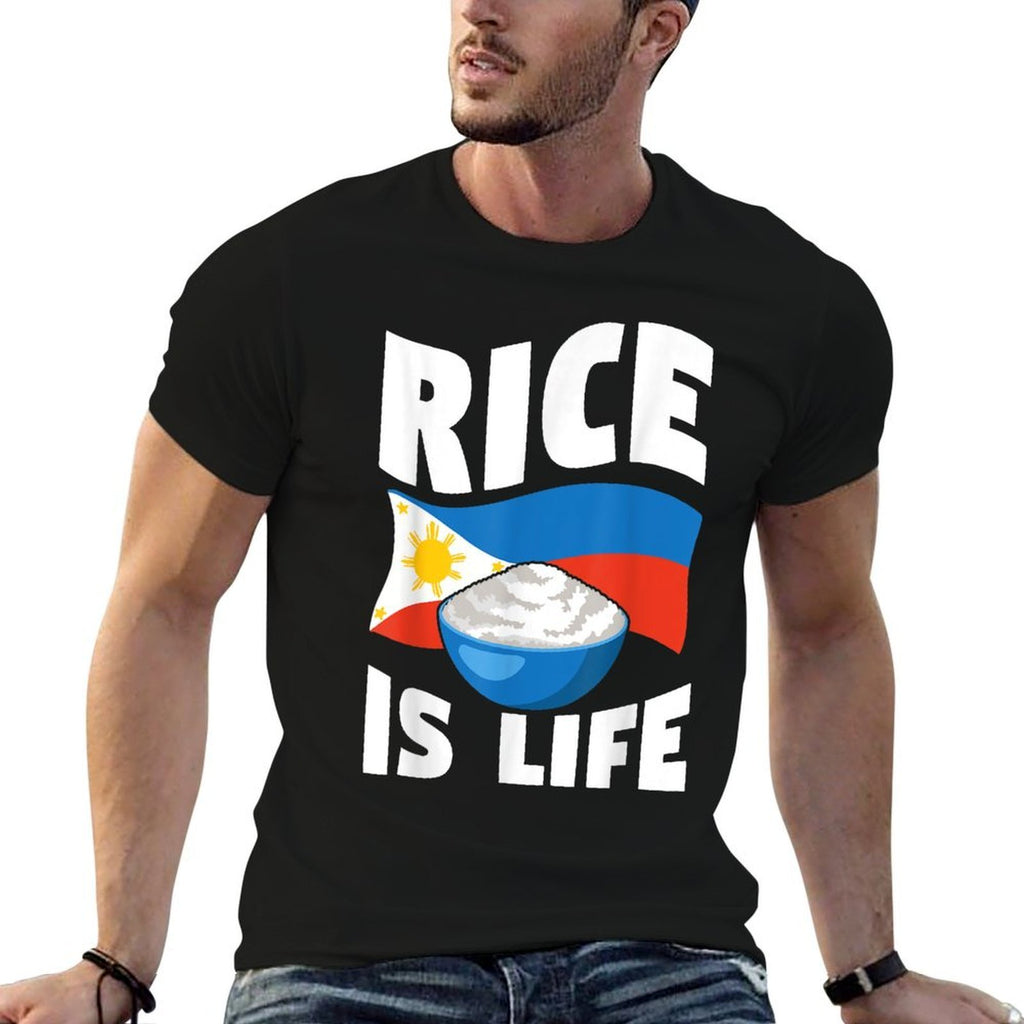 Rice Is Life Philippine Rice Lover  Oversized Silhouette T-Shirt