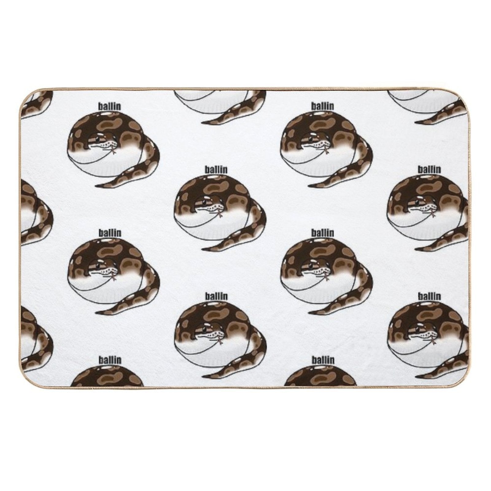 Chunky Ballin Ball Python  Non-Slip Bath Mat