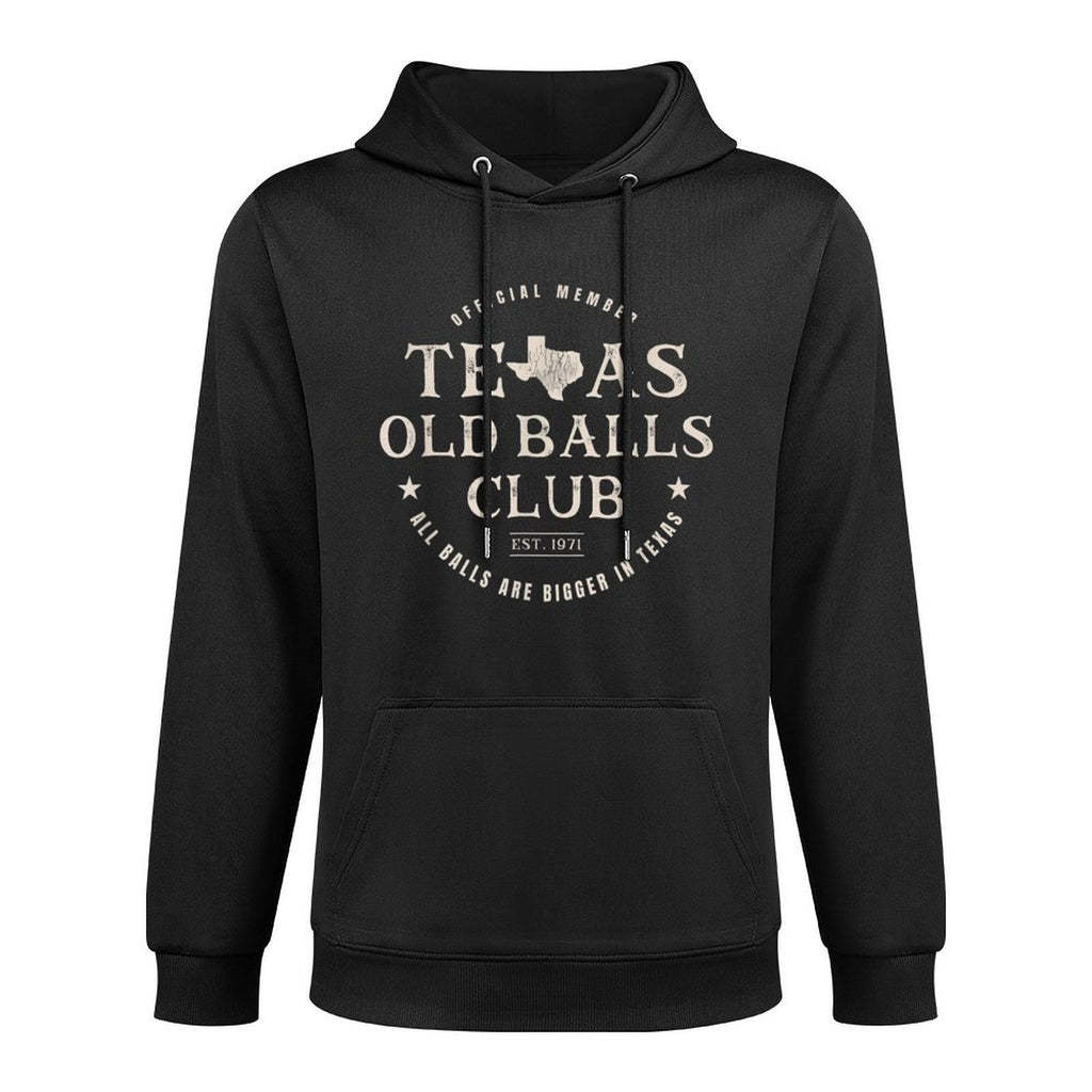 Mens Funny Texas State Texan 50th Birthday 1971 Old Balls Club Colorfast Hoodie