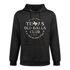 Mens Funny Texas State Texan 50th Birthday 1971 Old Balls Club Colorfast Hoodie