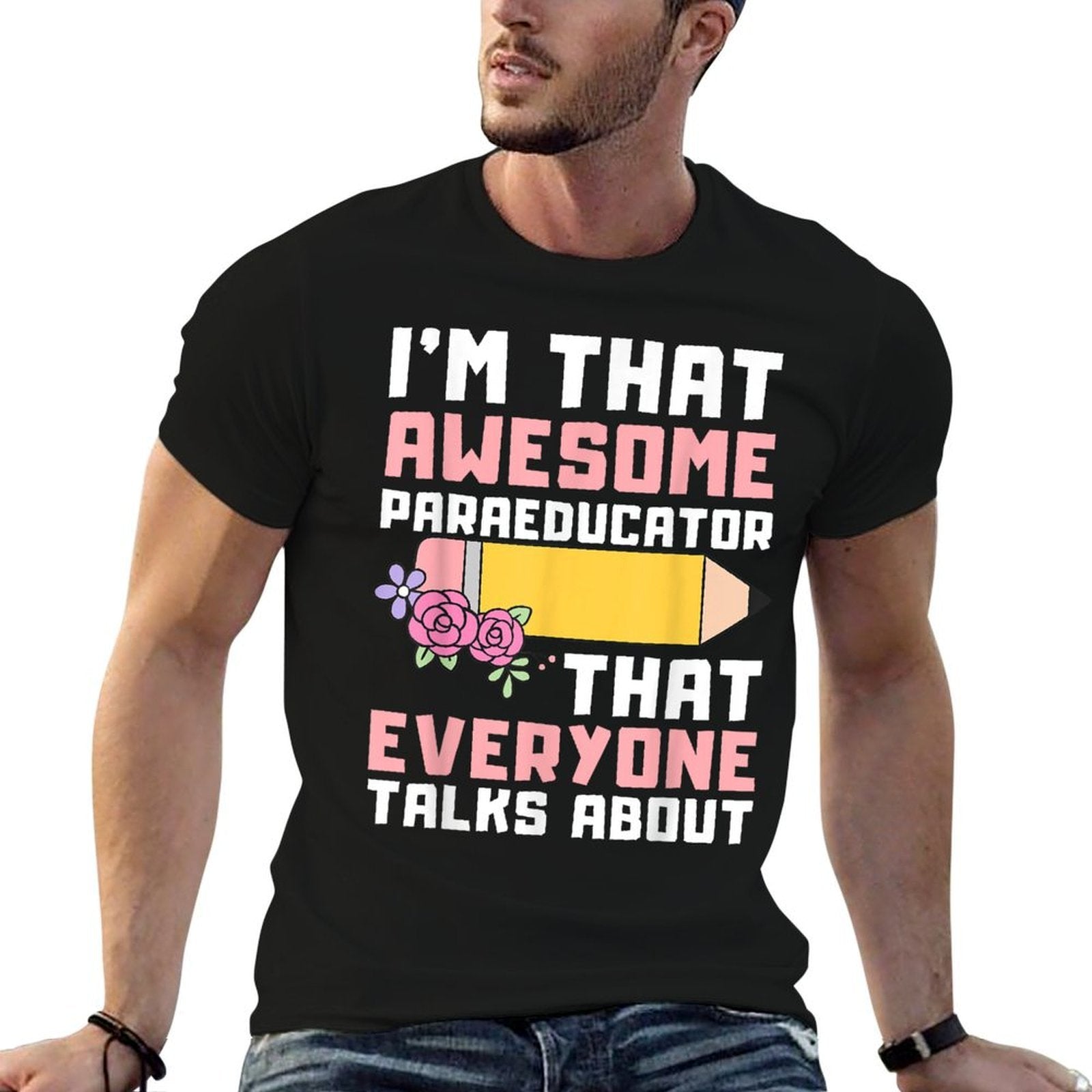 Para ParaProfessional Teacher Awesome Educator Men And Women  Moisture-wicking T-Shirt