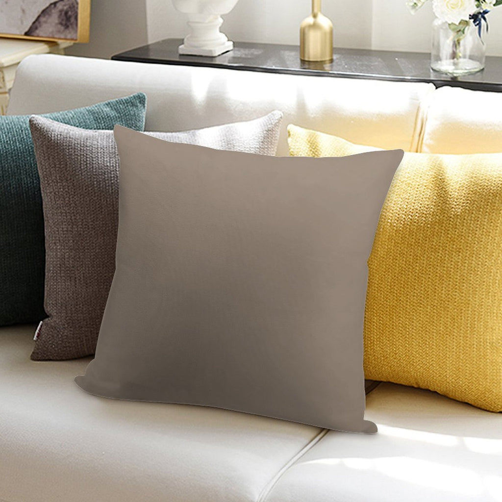 Plain Neutral Shade, A Taupe Shade, Trend Forecast Nutmeg Shade. Soft Luxury Feel Throw Pillow