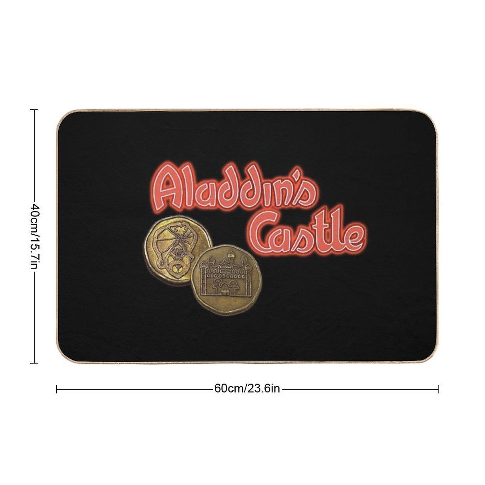 Aladdin's Castle Tokens  Absorbent Bath Mat