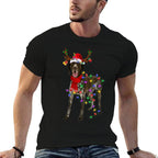 German Shorthaired Pointer Dog Tree Christmas Lights Pajama Comfortable T-Shirt