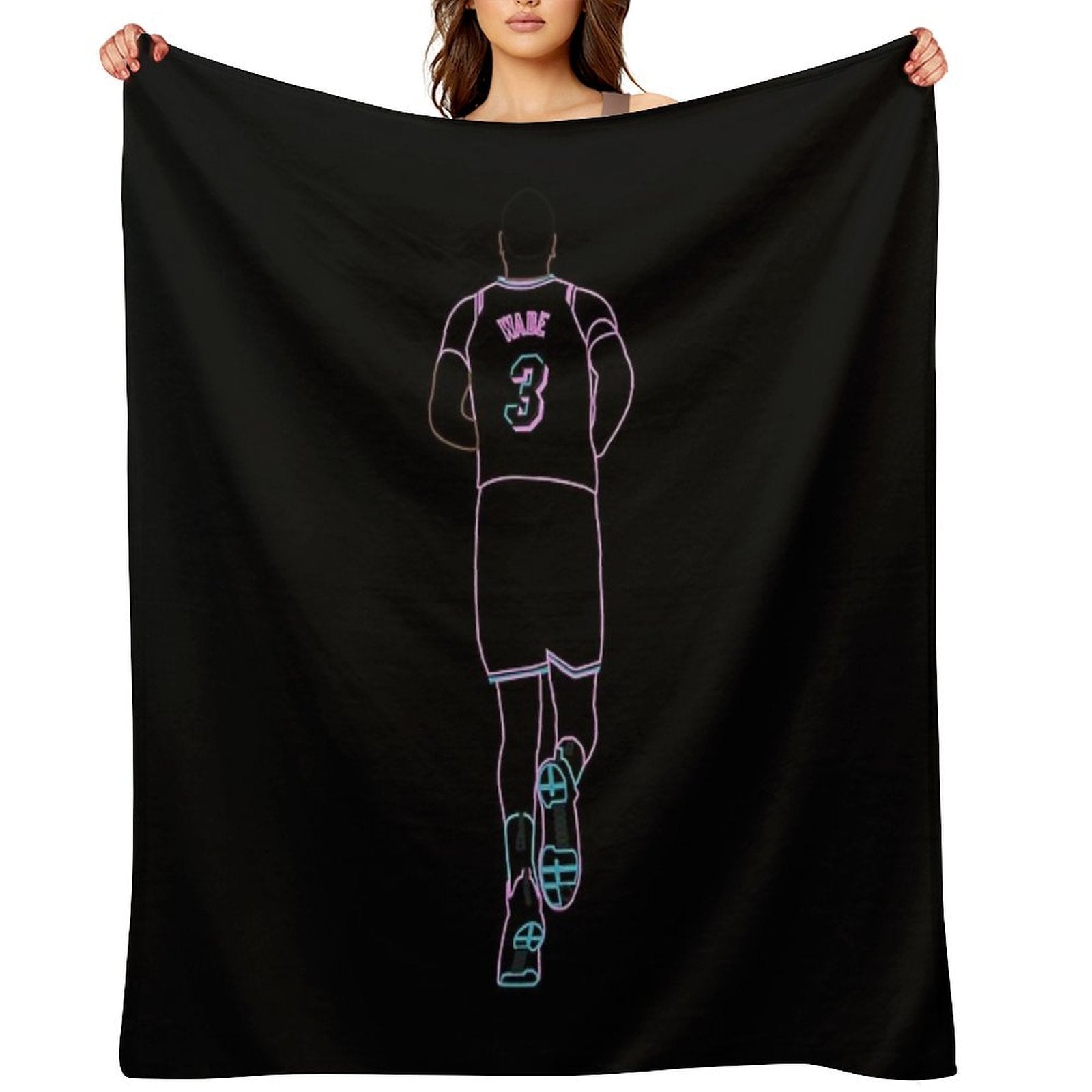 Dwyane Wade Miami Vice Neon Lightweight Throw Blanket