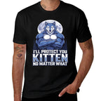 Ill Protect You Kitten No Matter What Funny Alpha Wolf Meme  Lightweight T-Shirt