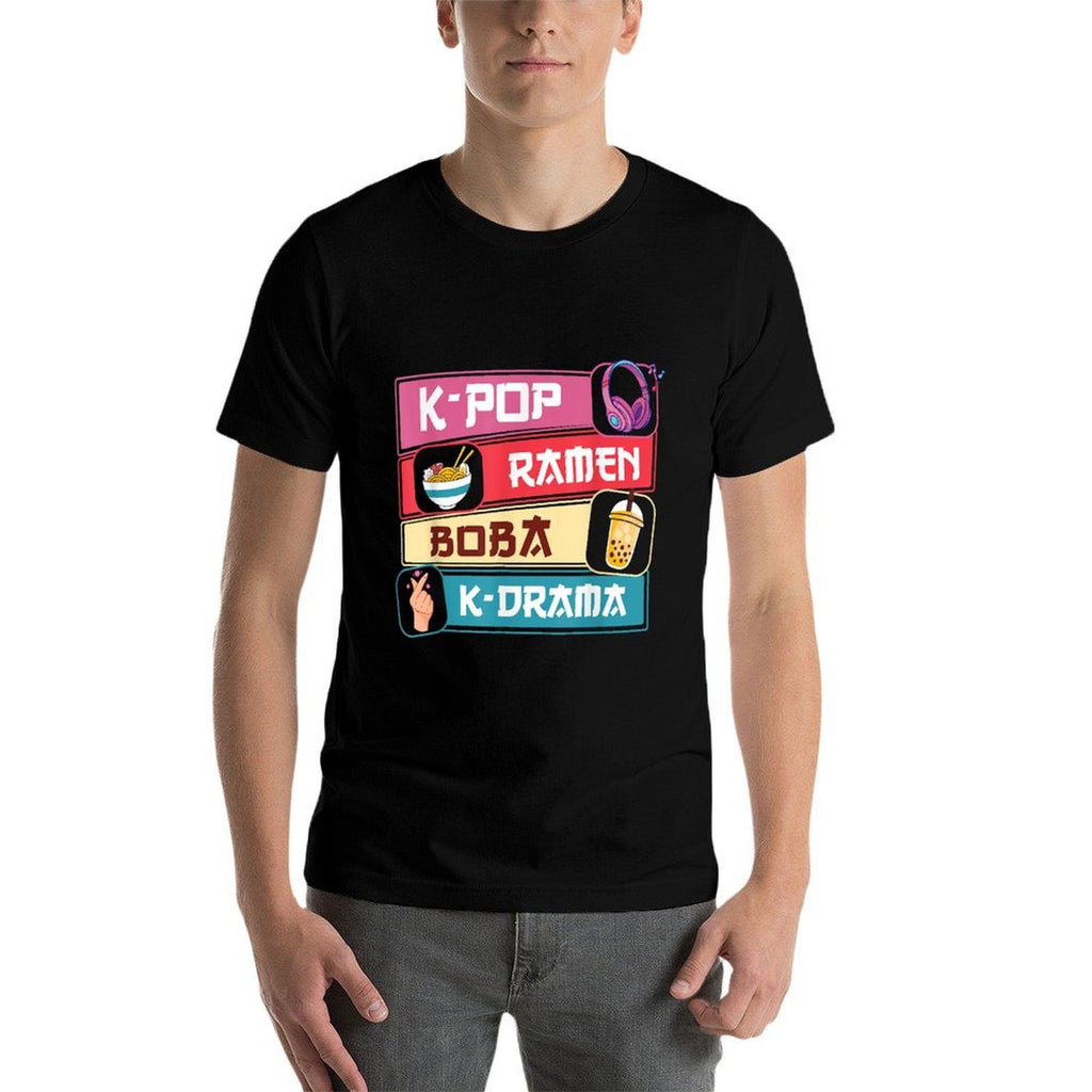 K-Pop Ramen Boba K-Drama Cute Kawaii Korean Draman Girls  Affordable Price T-Shirt