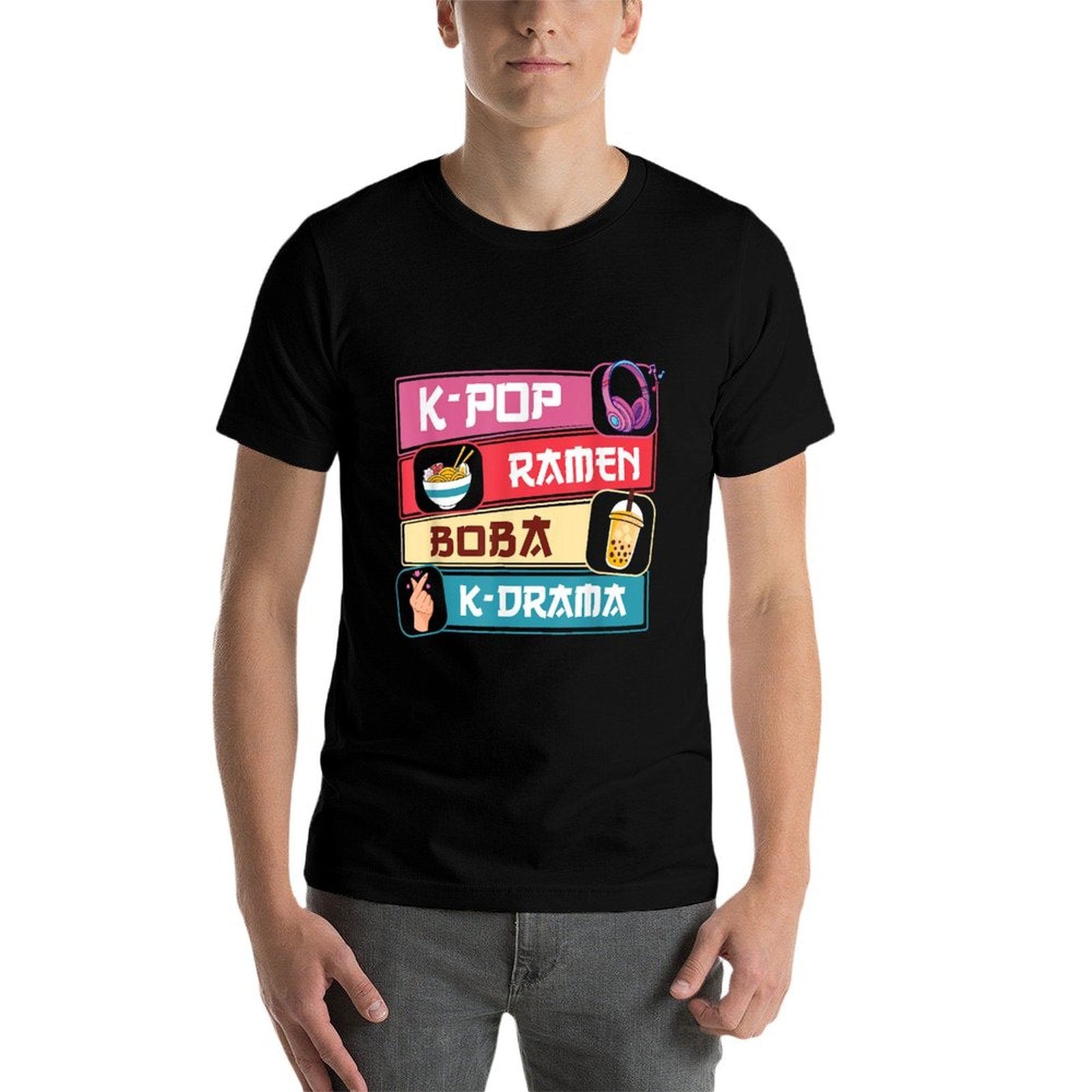 K-Pop Ramen Boba K-Drama Cute Kawaii Korean Draman Girls  Affordable Price T-Shirt