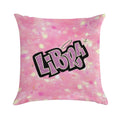 Libra Bratz Style - Iconic Pink Glitter Font Logo Cute Y2k Aesthetic Soft Short Plush Fabric Throw Pillow