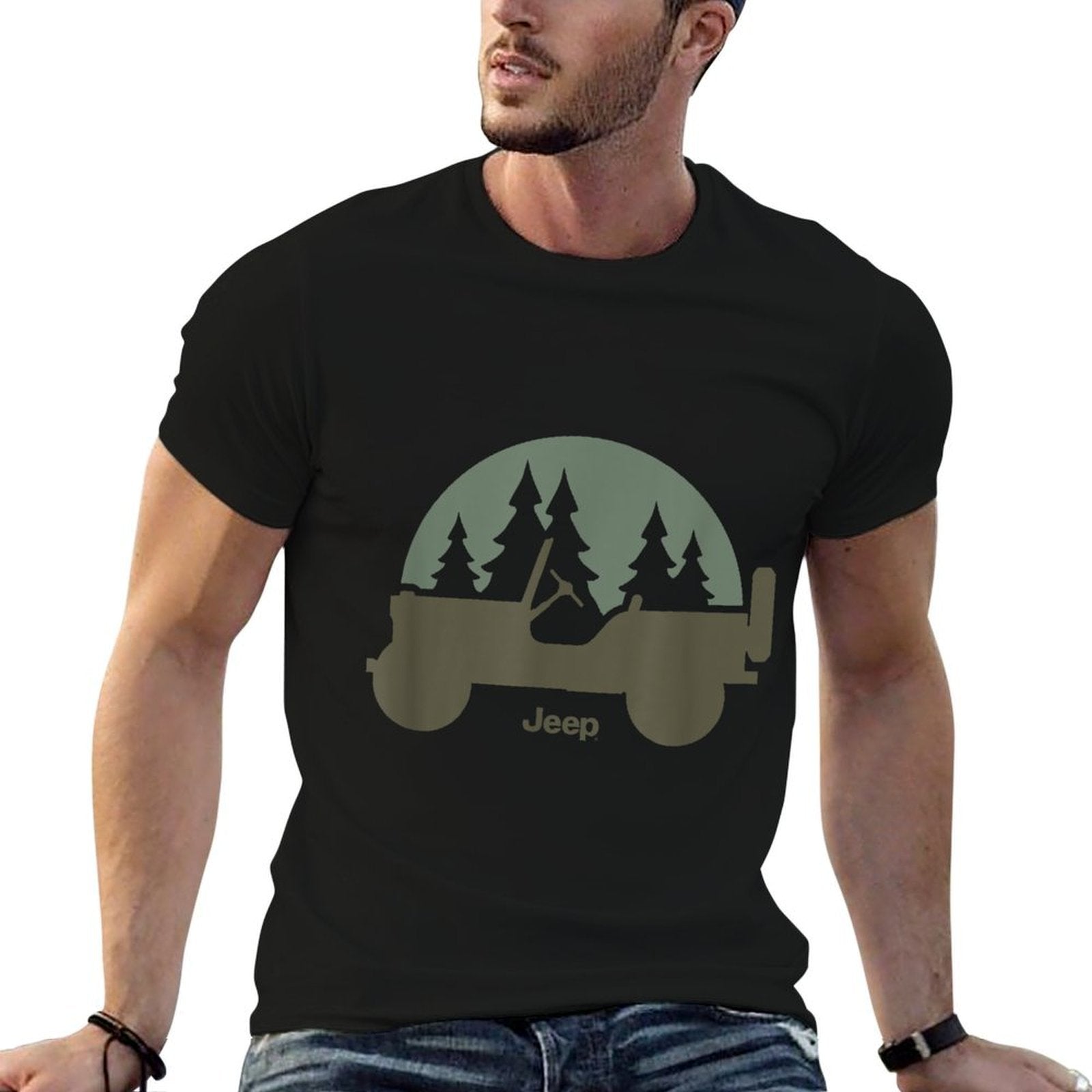 Jeep Willys Trees  Breathable T-Shirt